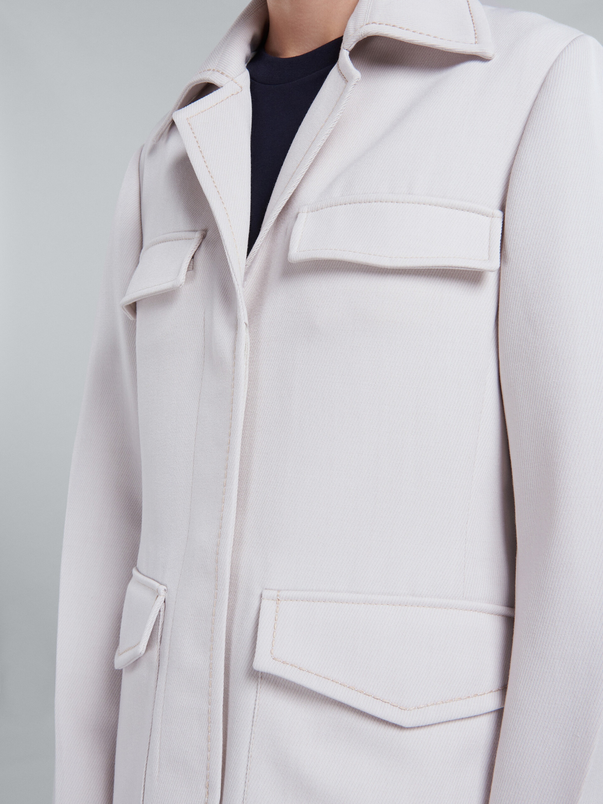 WHITE CAVALRY WOOL-BLEND JACKET - 5
