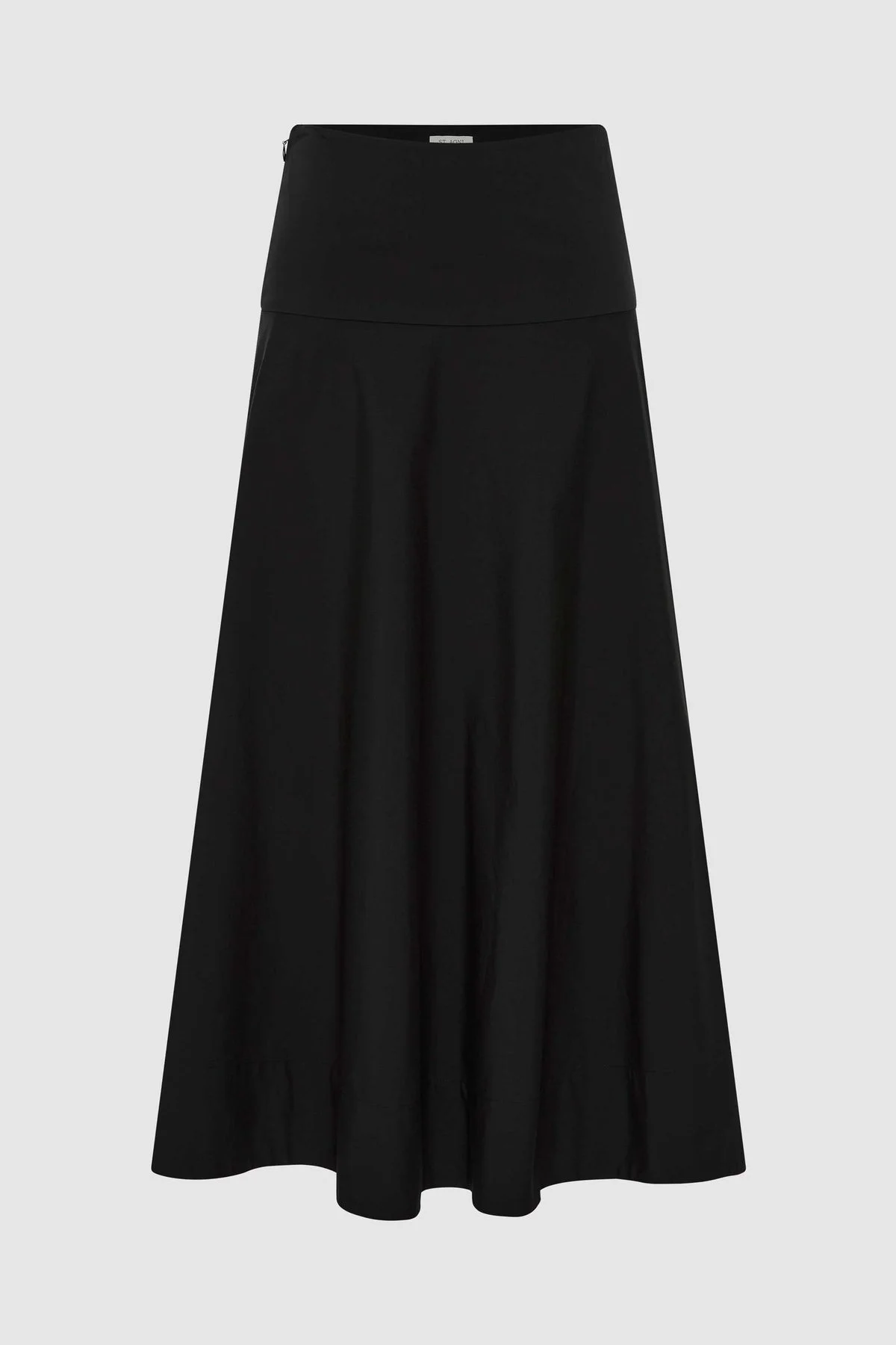 Cotton Circle Hem Skirt - Black - 1