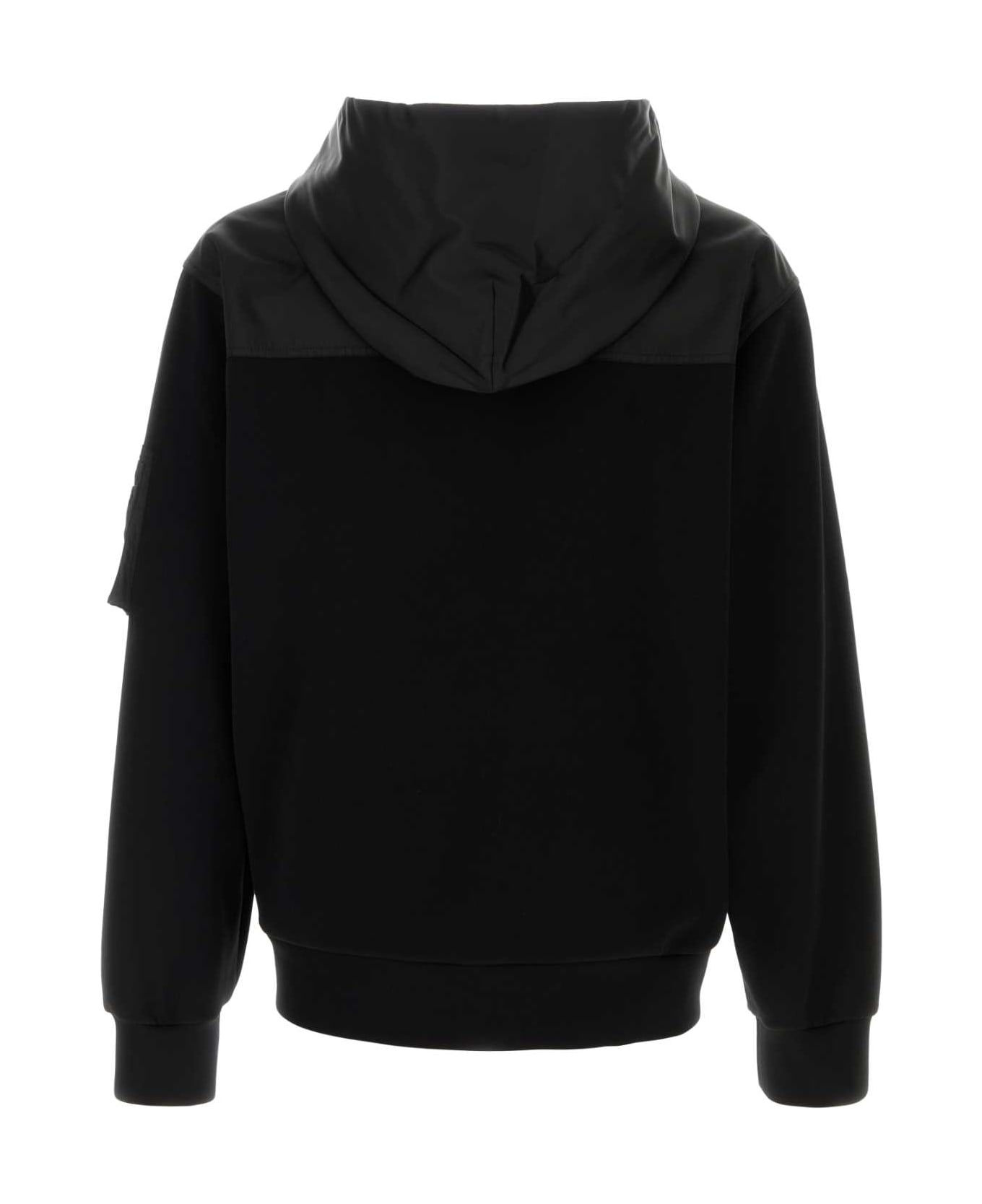 Black Cotton Blend Sweatshirt - 2