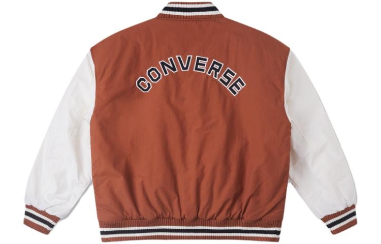 Converse Padded Baseball Jacket 'White Brown' 10025261-A02 - 2
