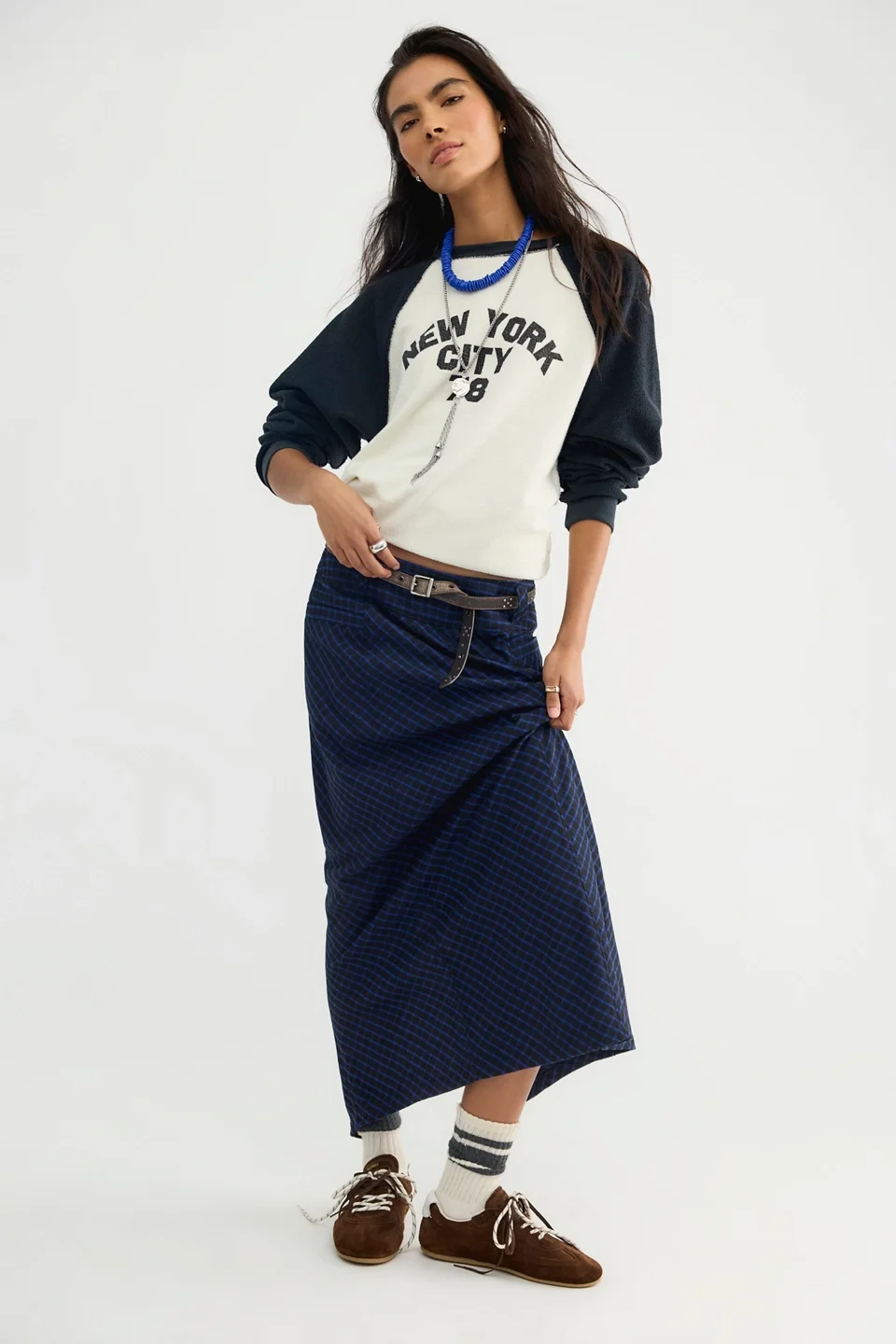 Mae Menswear Column Maxi Skirt - 1