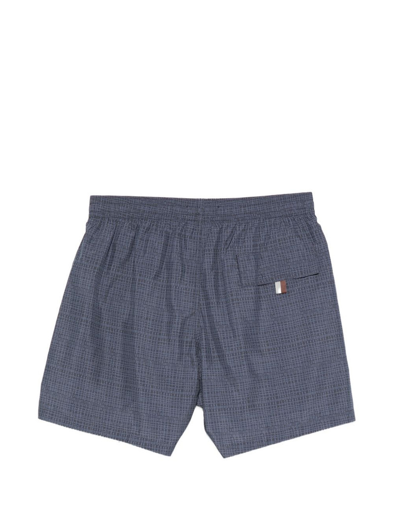 Canali drawstring patterned swim shorts outlook