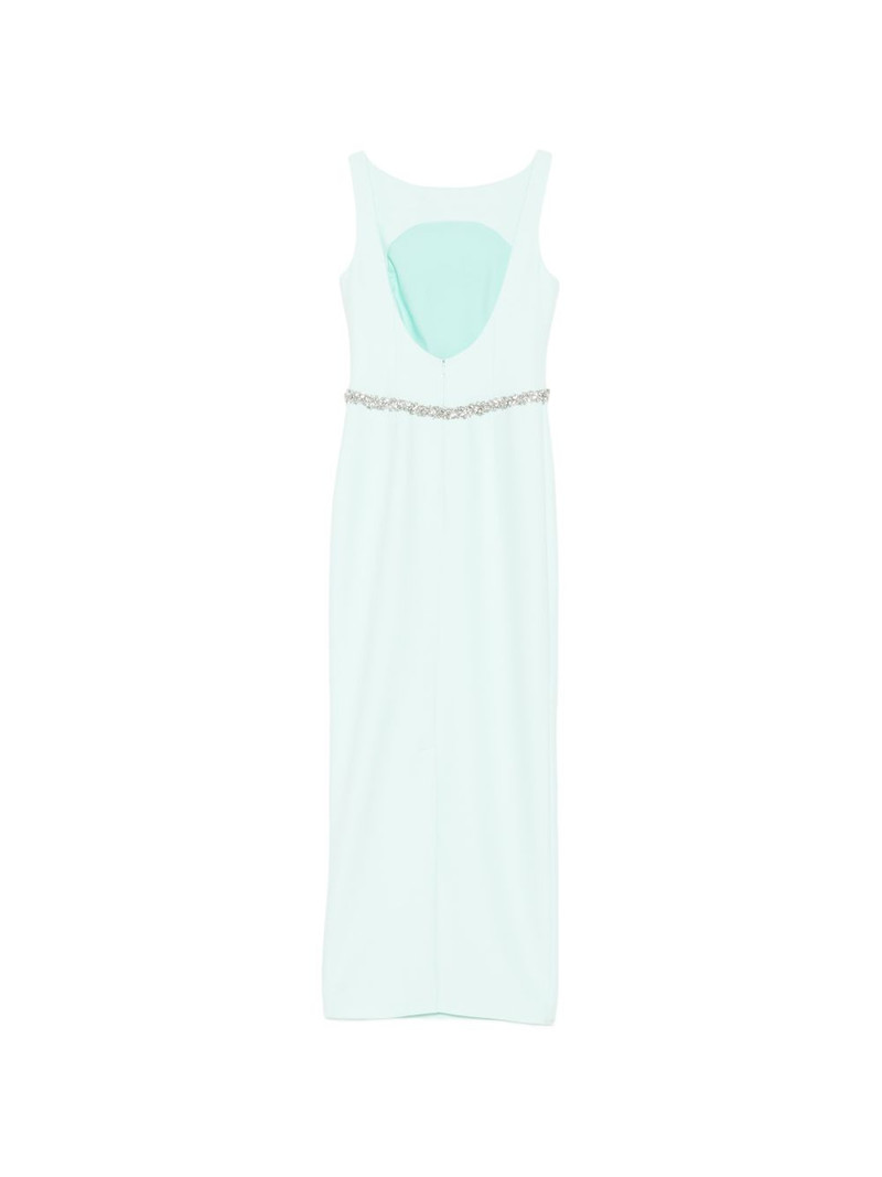 Safiyaa embellished sleeveless midi dress outlook