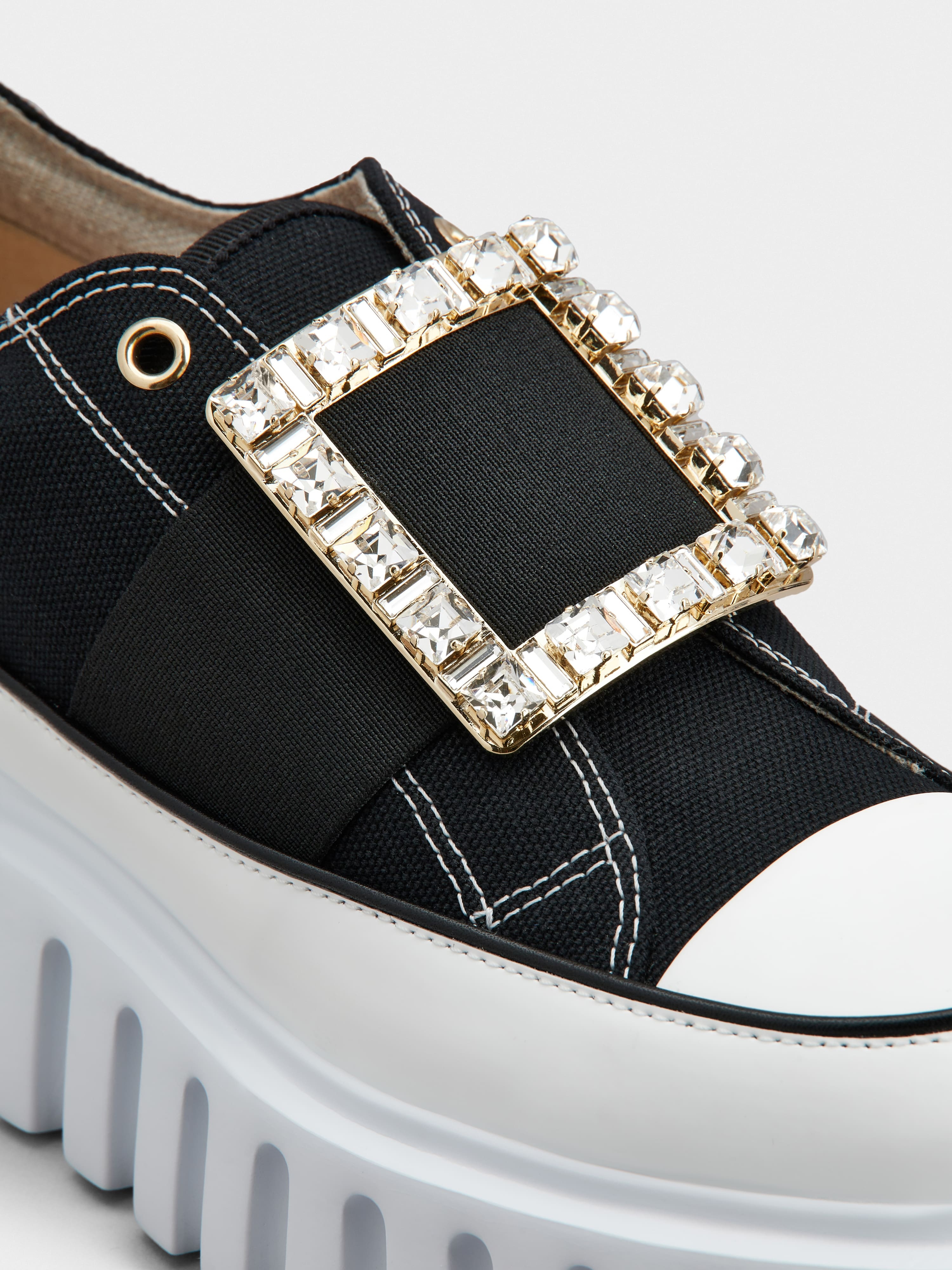Viv' Go-Thick Strass Buckle Slip-on Sneakers in Canvas - 3