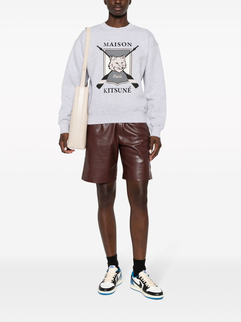 Maison Kitsuné fox-motif mélange cotton sweatshirt outlook