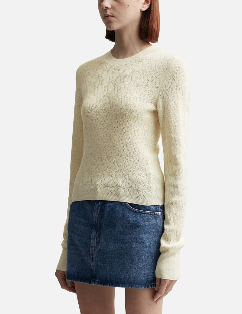 AMI DE COEUR POINTELLE CREW NECK SWEATER 2