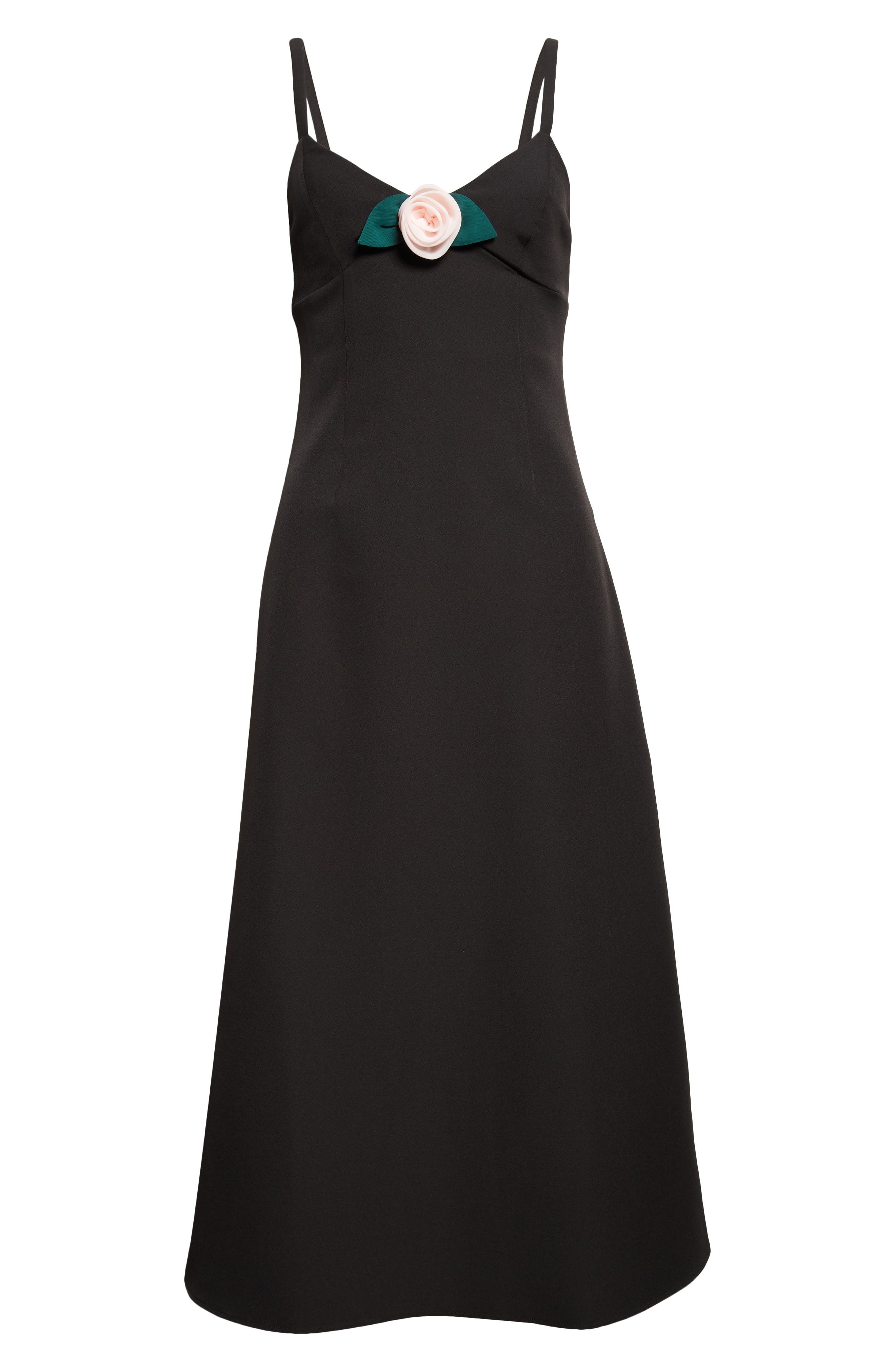 Sandy Liang Pilton Rosette Midi Dress in Black at Nordstrom - 5