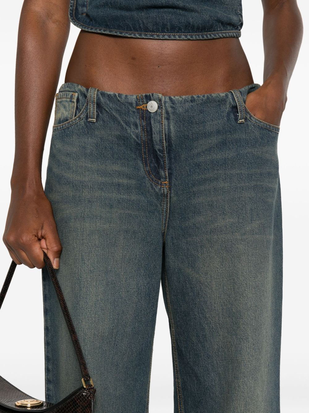 five-pocket design jeans - 5