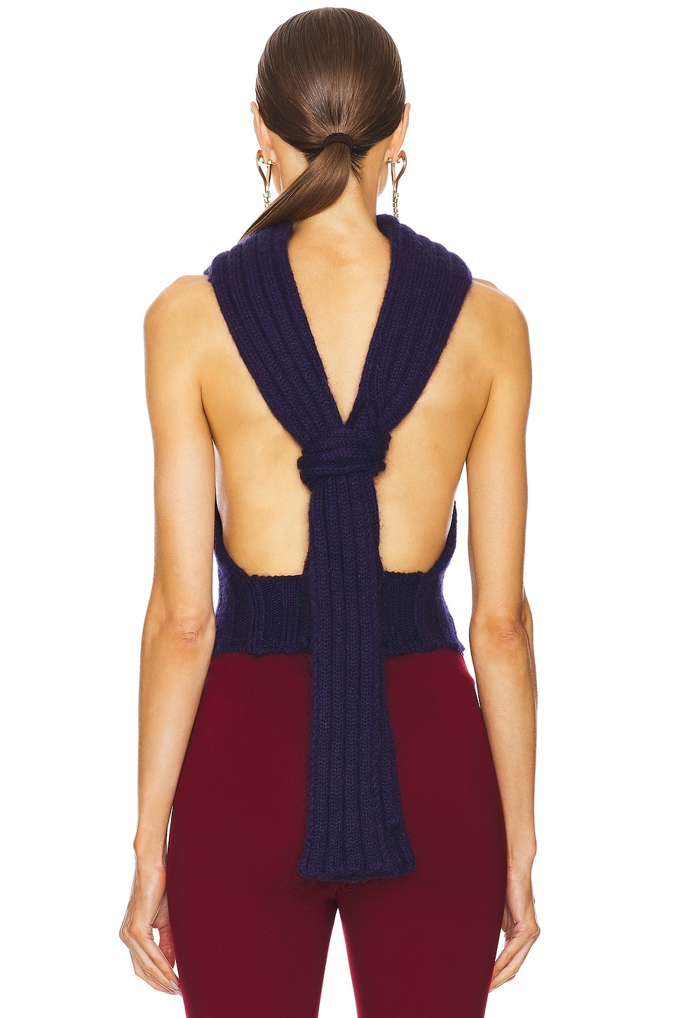 Sleeveless Twisted Knit Top - 3