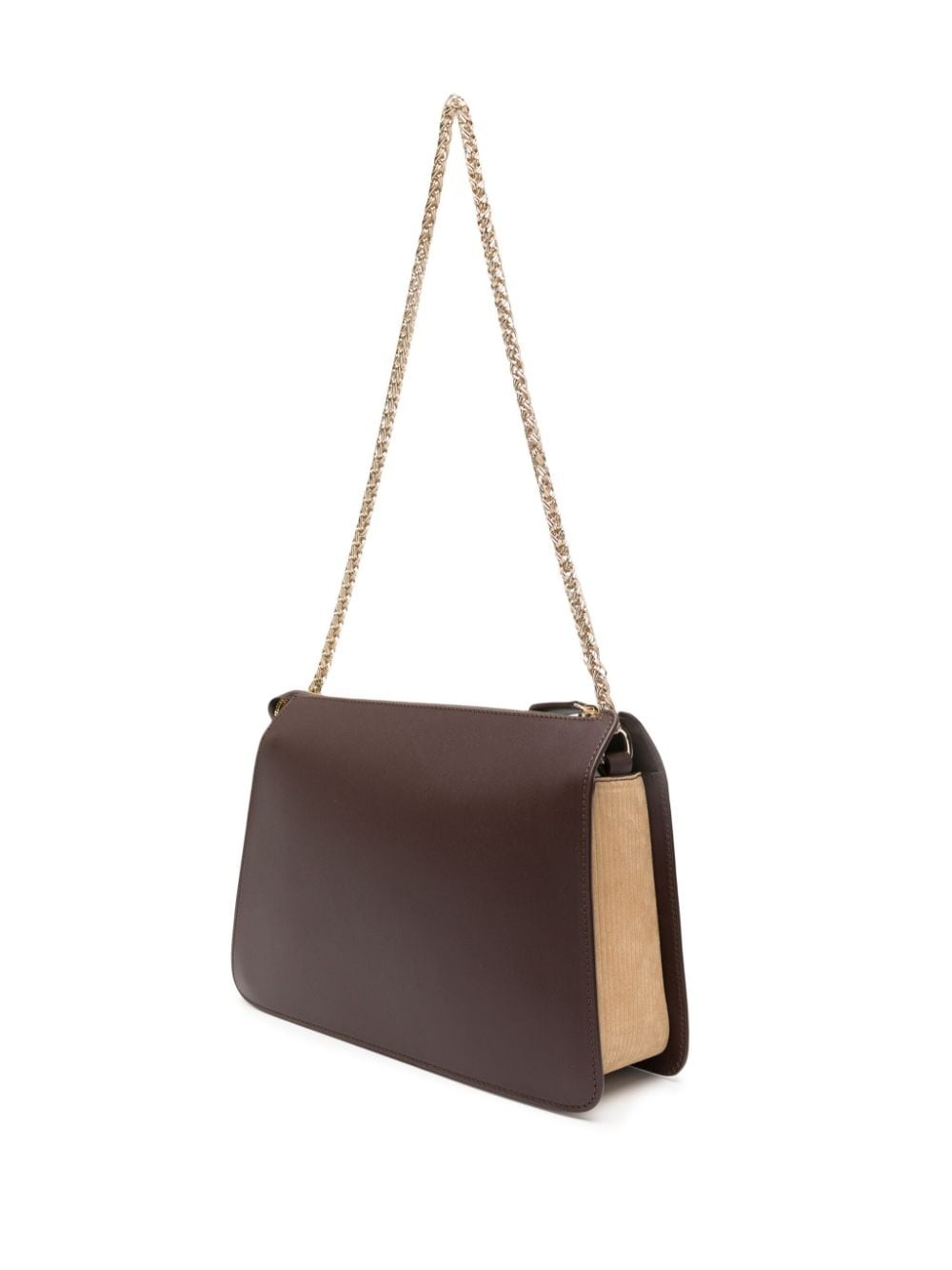 Ella corduroy-panelled leather bag - 3