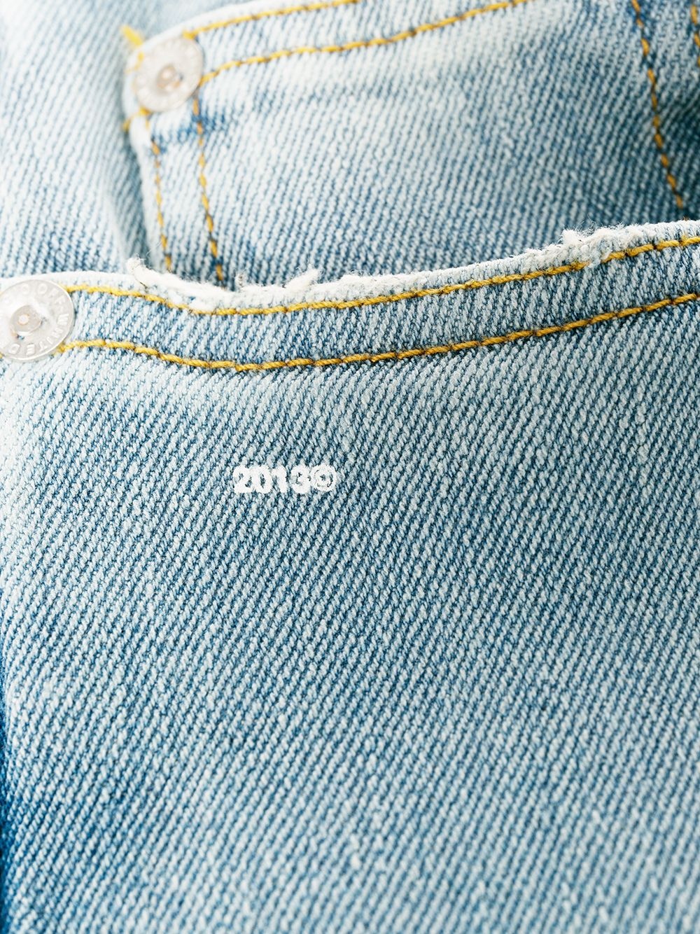 embroidered details skinny jeans - 6