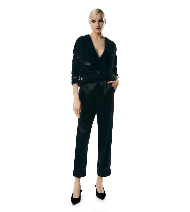 TOM FORD SILK DUCHESSE BOYFRIEND FIT TAILORED PANTS outlook