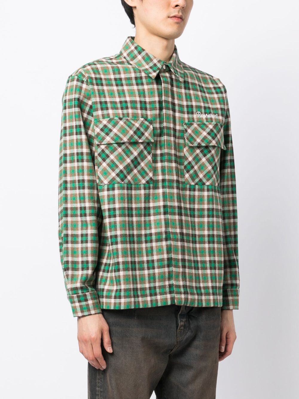 plaid-check print shirt - 3
