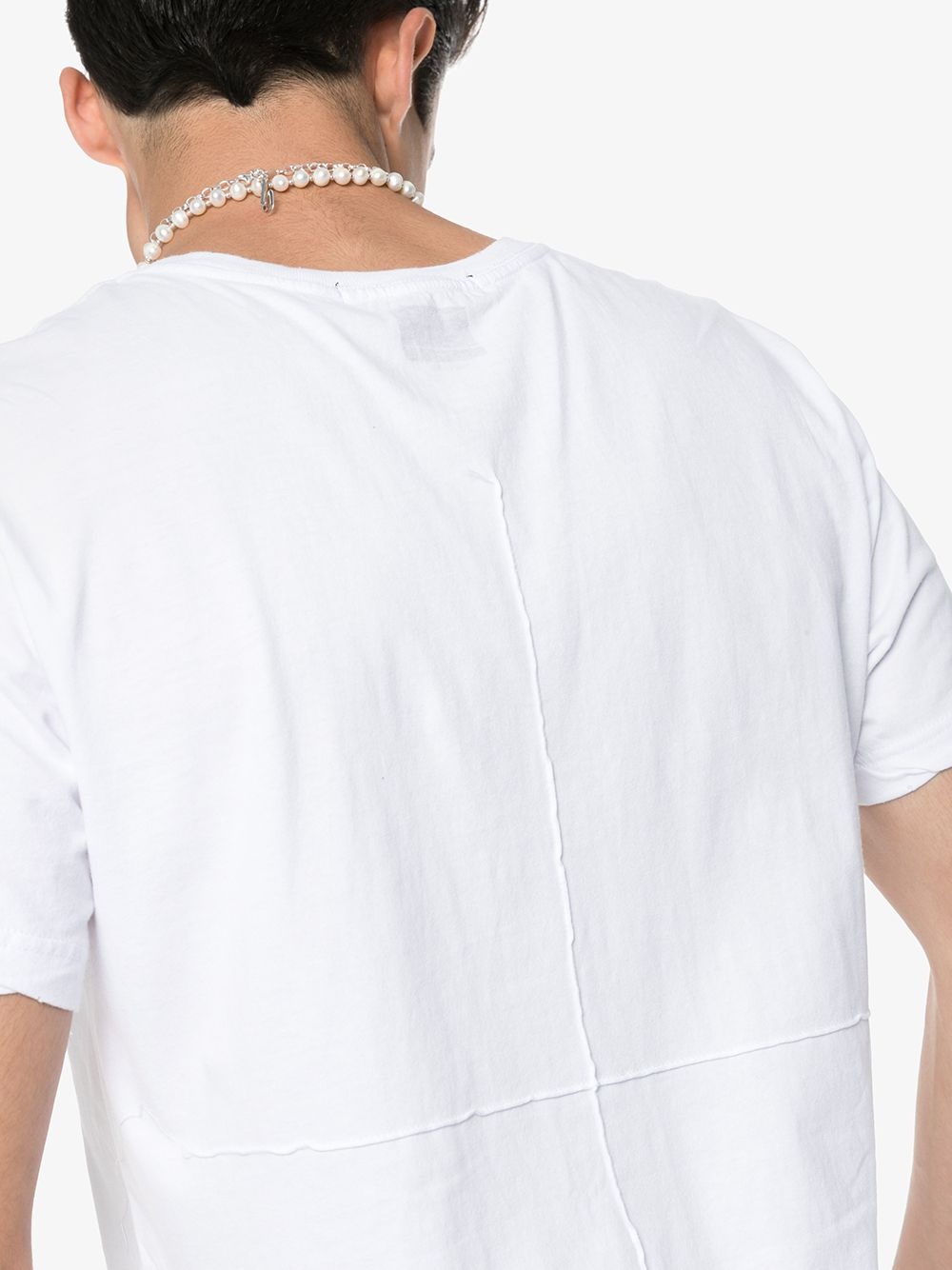 distressed-hem longline T-shirt - 5