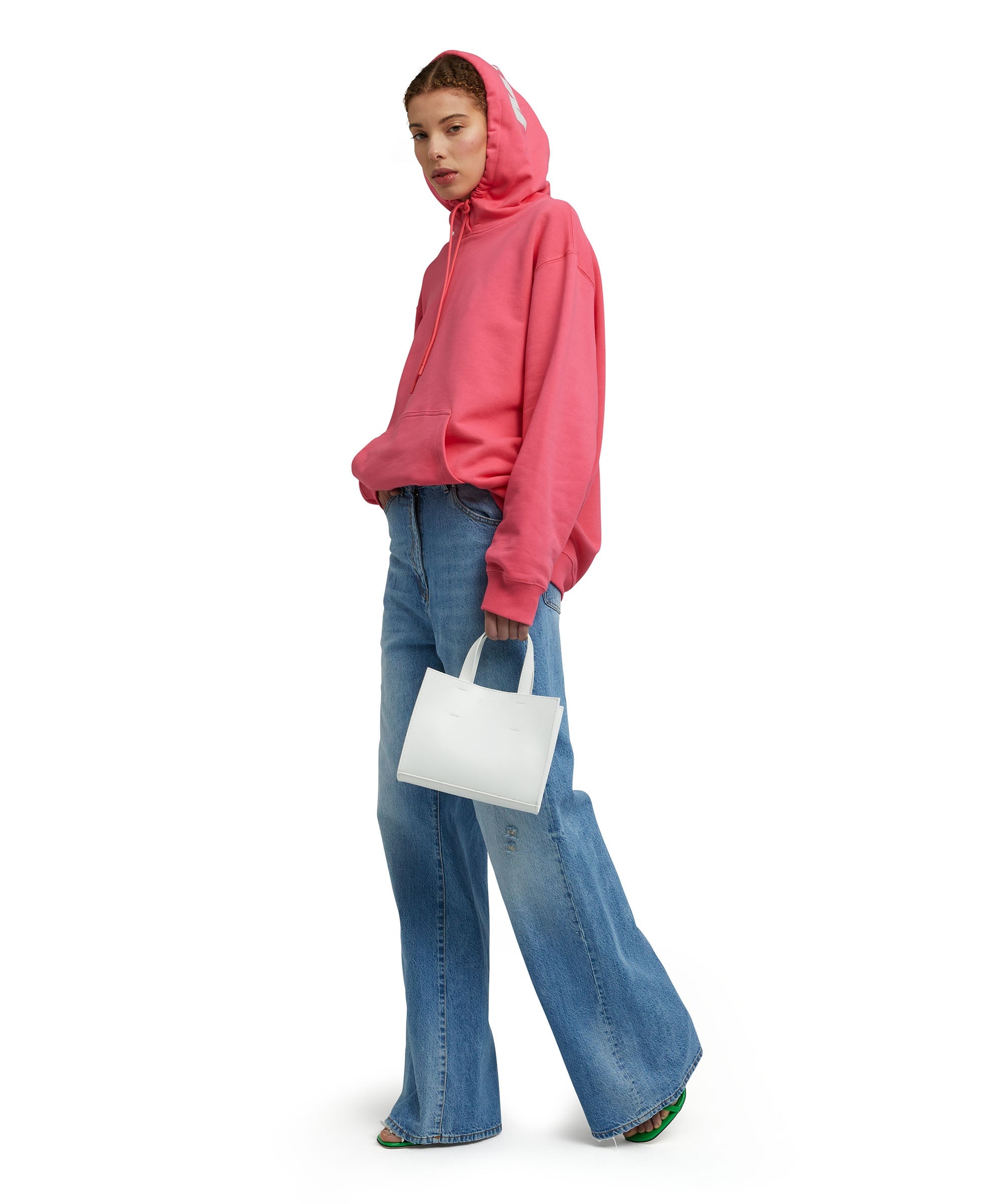 Solid color cotton hooded sweatshirt with MSGM logo - 5