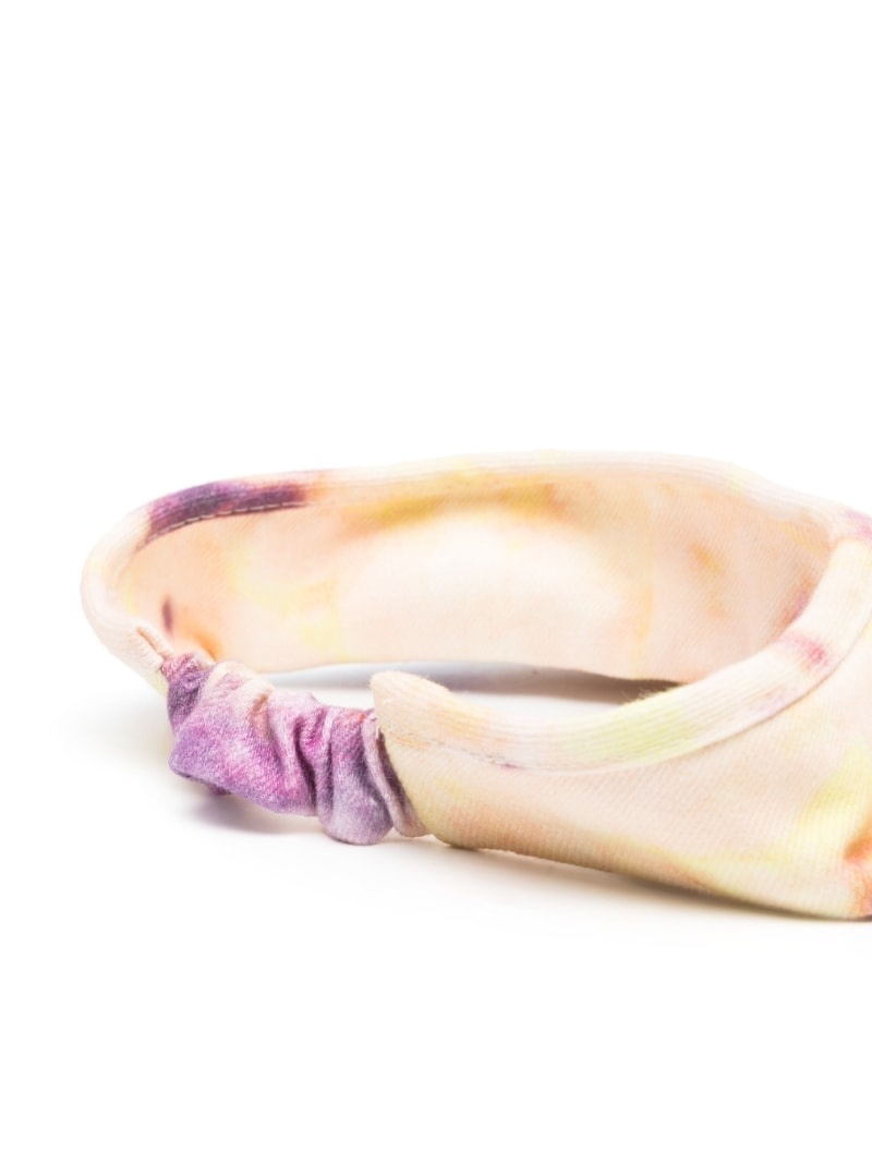 logo-embroidered tie-dye visor - 4