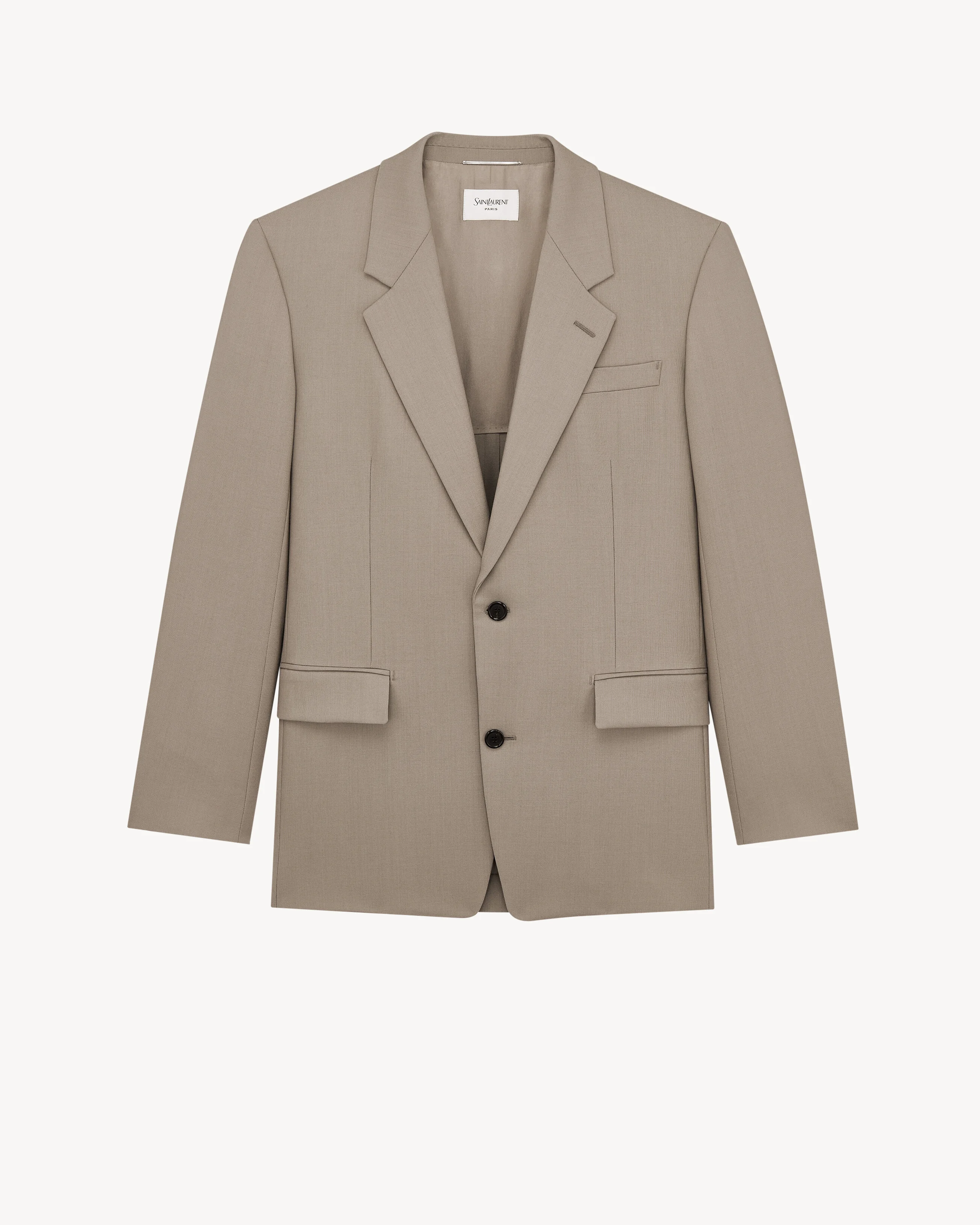 SINGLE-BREASTED JACKET IN WOOL AND MOHAIR - 1