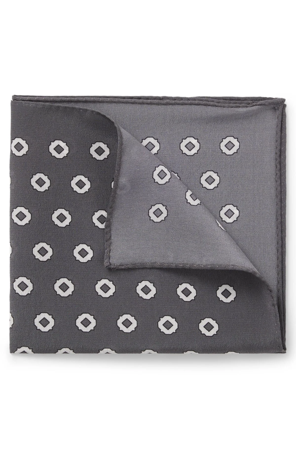 BOSS BY BECKHAM SILK POCKET SQUARE WITH DIGITAL PRINT - 1