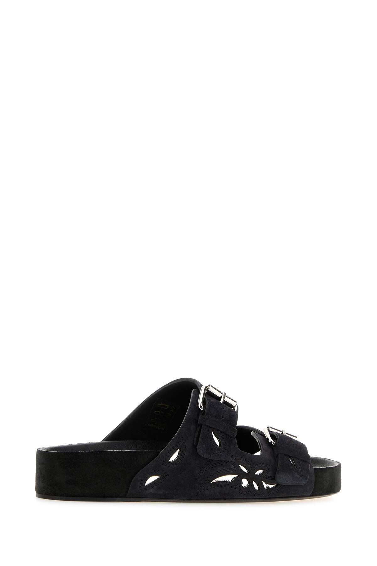 Black suede Lennyo slippers - 3