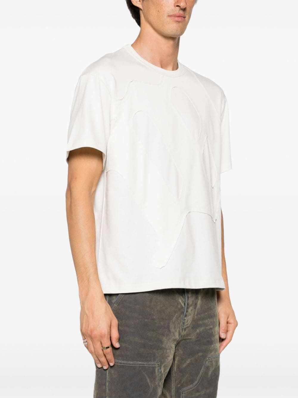 patchwork cotton T-shirt - 3