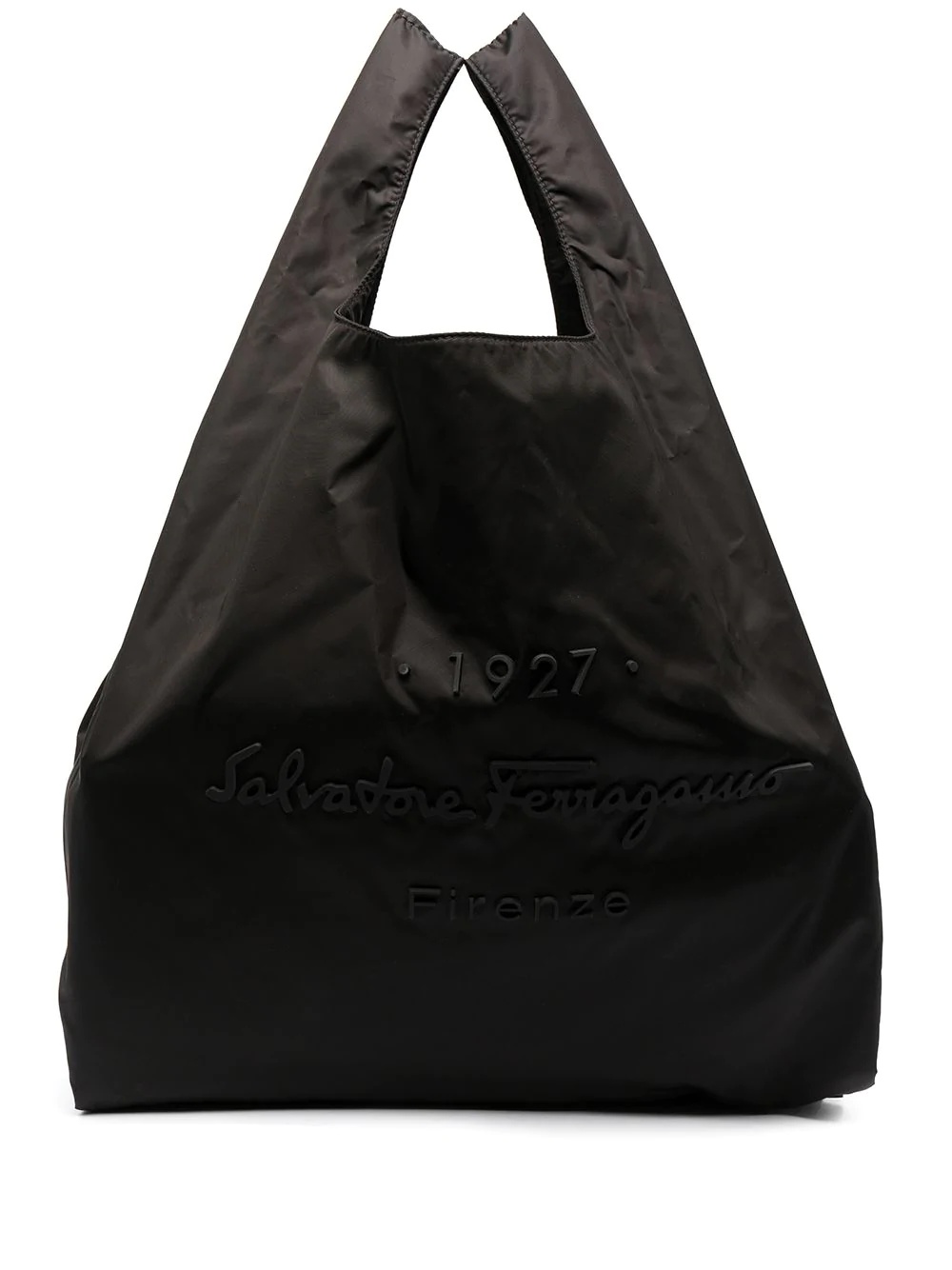 debossed logo tote bag - 1