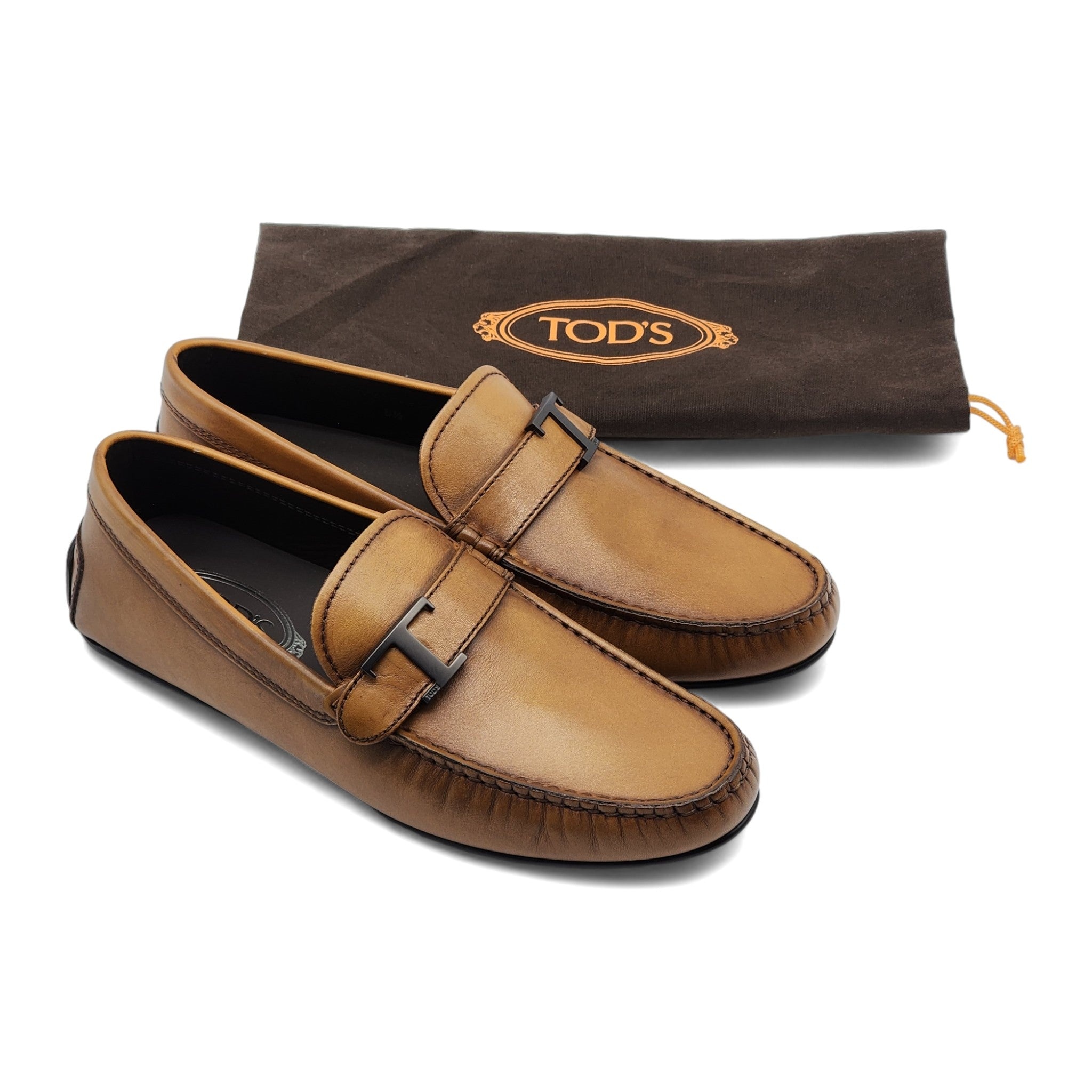 Tod's T Timeless City Gommino Leather Driving Shoes in Brown - 2