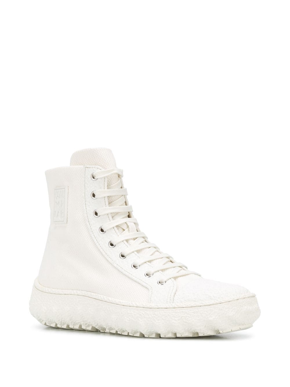 ridged sole high-top sneakers - 2