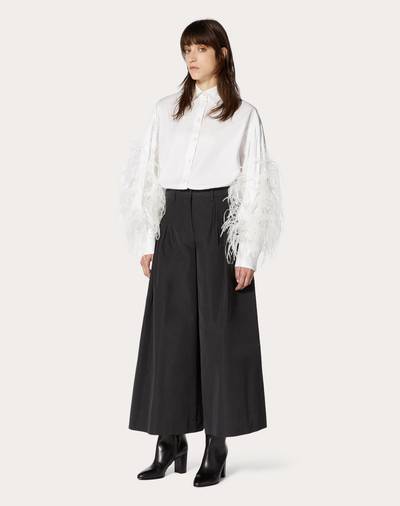 Valentino Feather Embroidery Poplin Shirt outlook