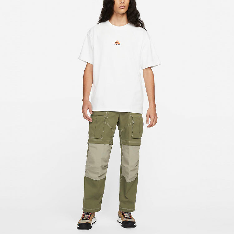 Nike ACG Logo Embroidered Pattern Loose Round Neck Short Sleeve White DQ1815-121 - 3