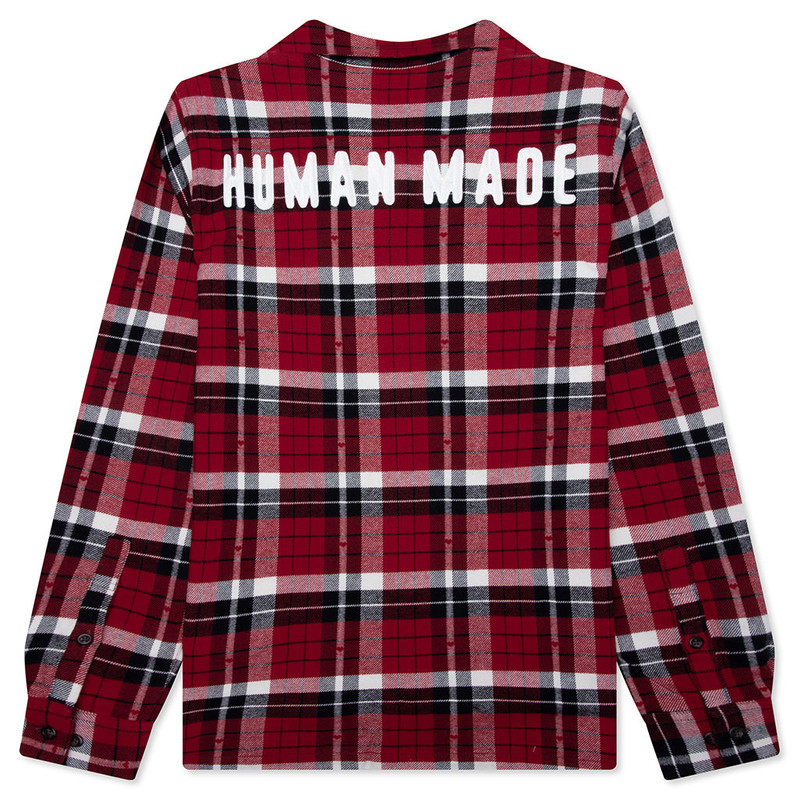 Human Made FLANNEL CHECK SHIRT - RED outlook