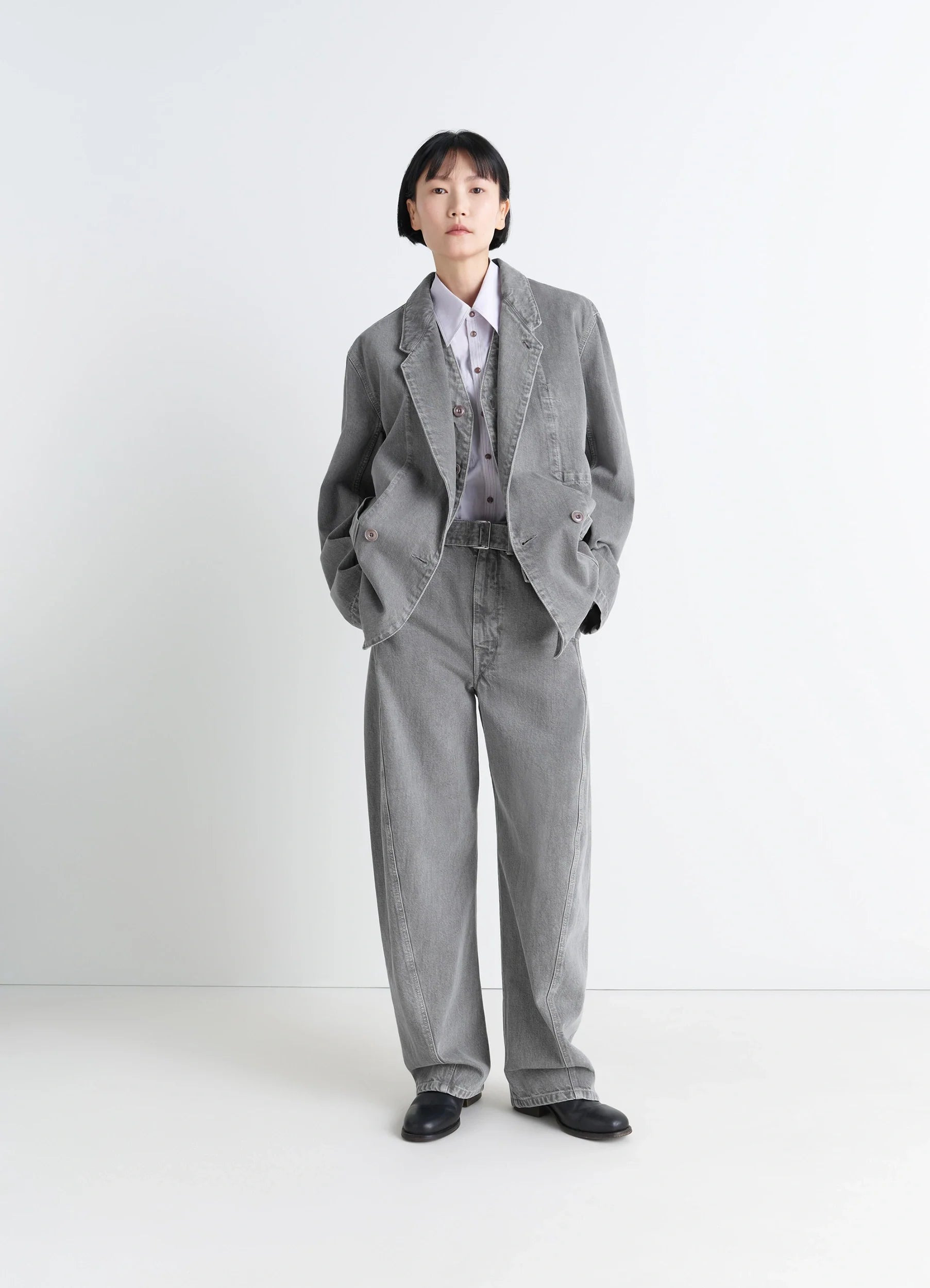 TWISTED BELTED PANTS - 3