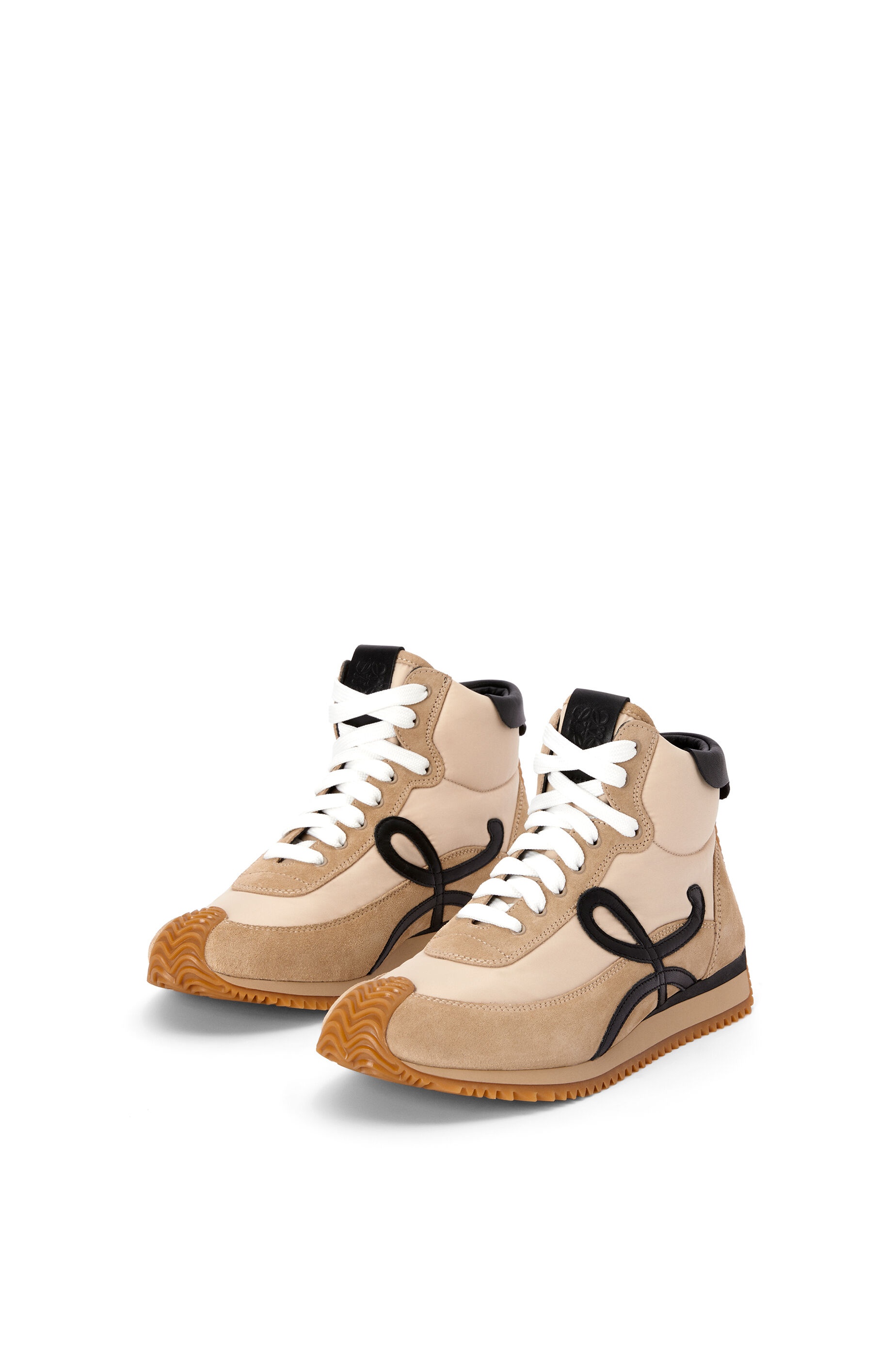 High top flow runner in nylon and suede - 2