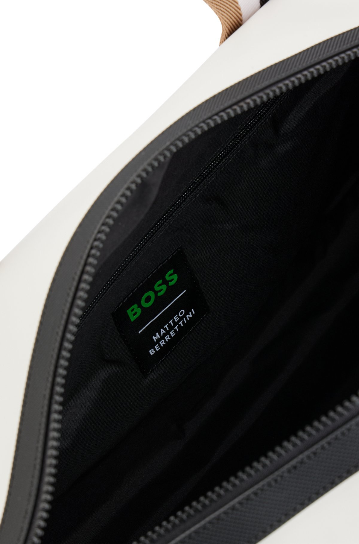 BOSS X MATTEO BERRETTINI  FAUX-LEATHER HOLDALL WITH CONTRAST LOGO - 6