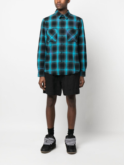 AMIRI plaid logo-print shirt outlook