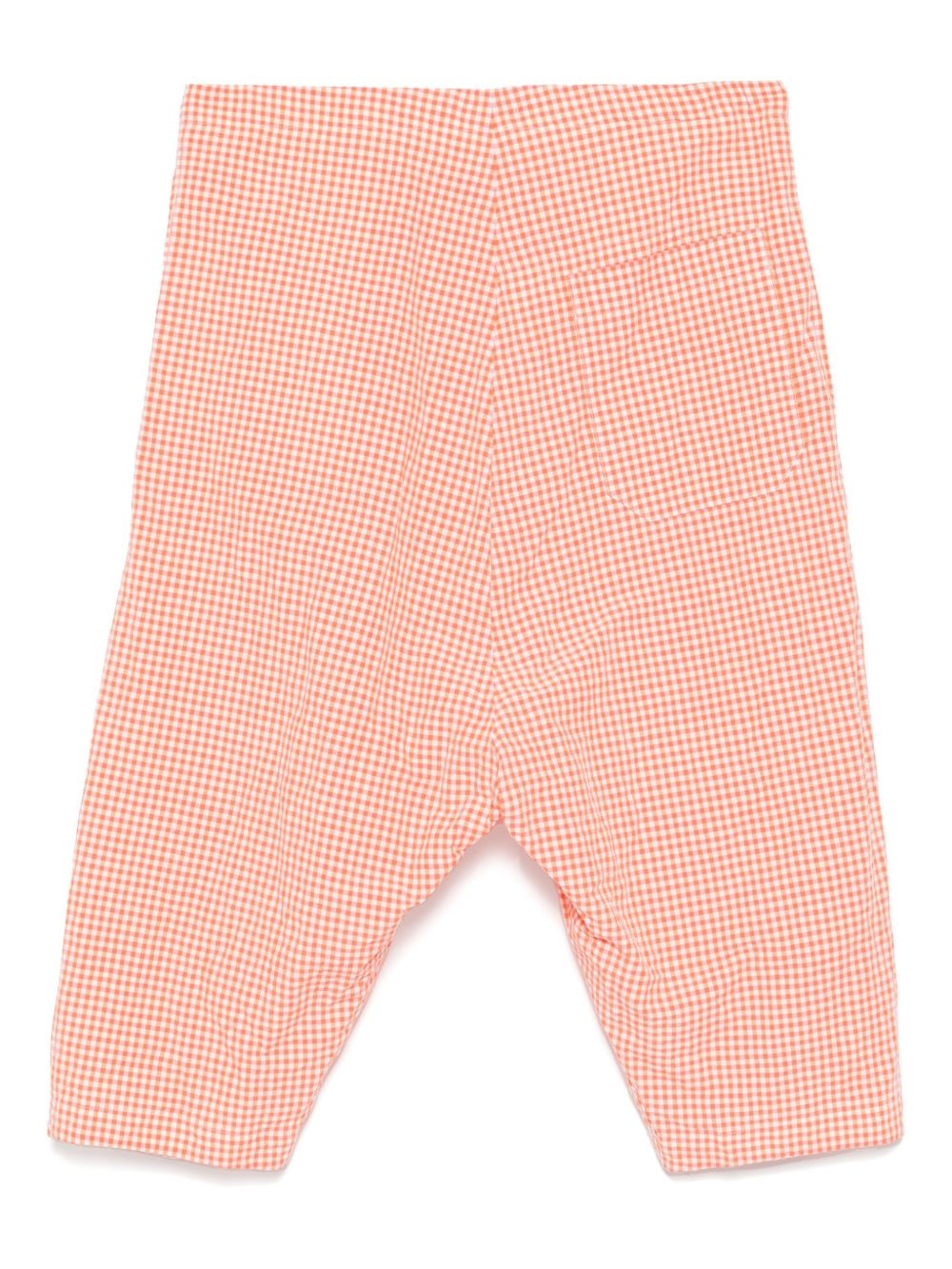 gingham check pattern pants - 2