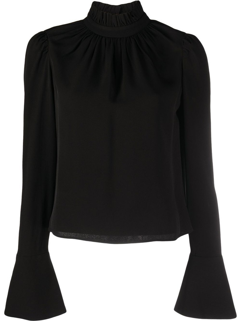 ruched long-sleeve top 1