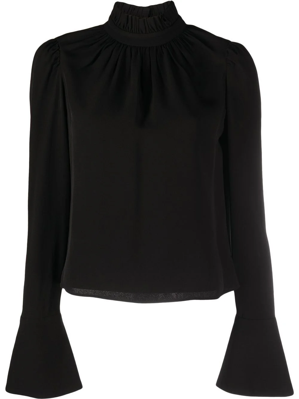 ruched long-sleeve top - 1