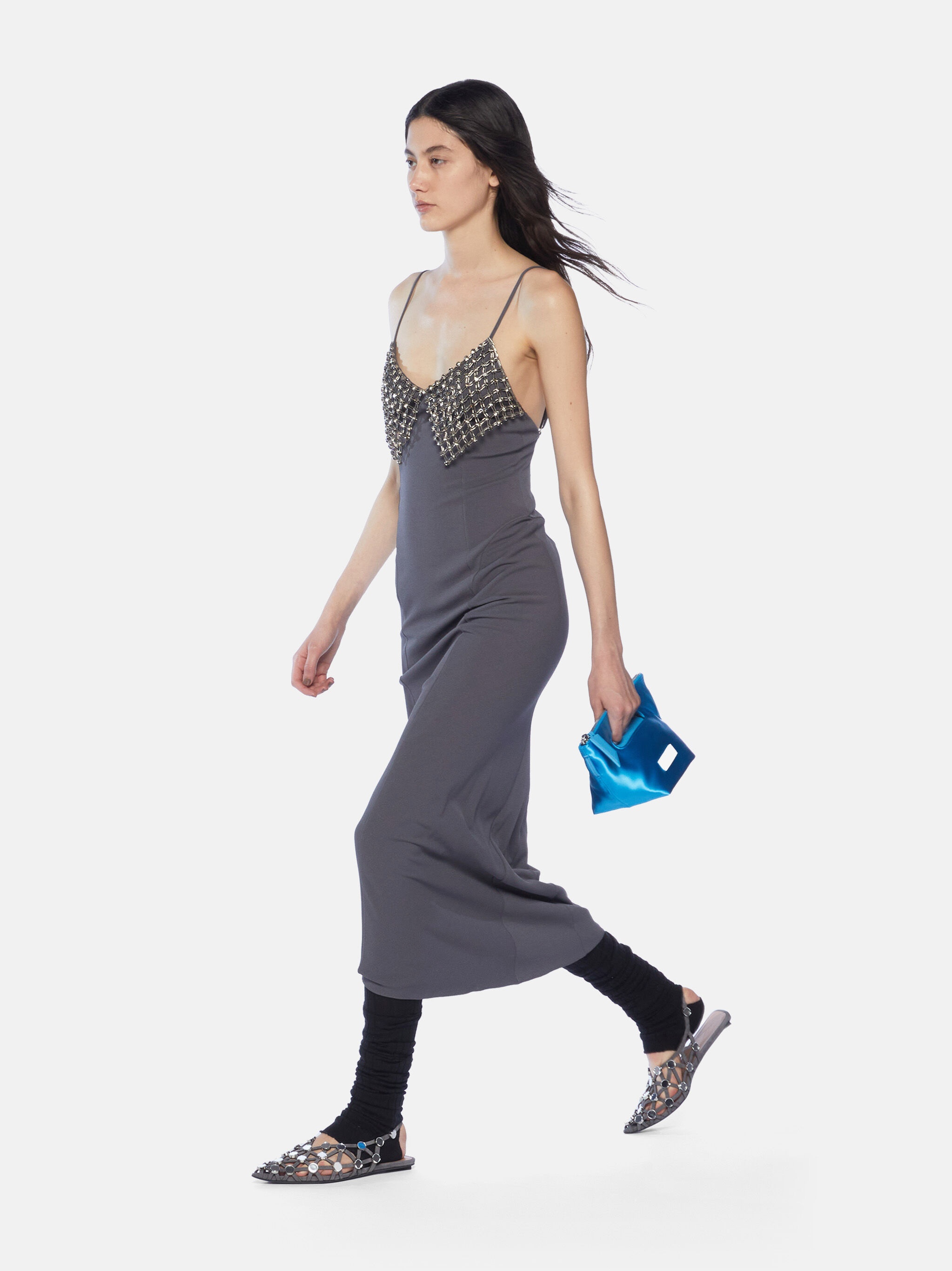 GREY MIDI DRESS - 4