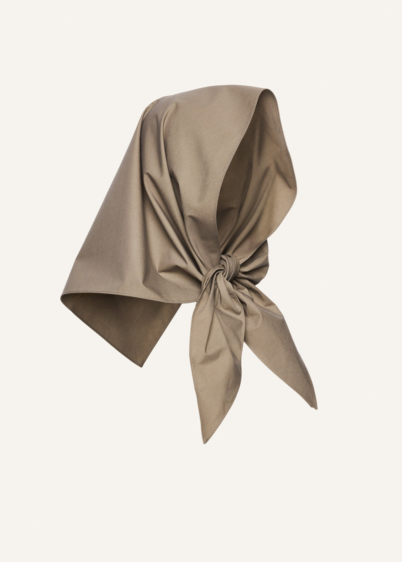 Cotton head scarf in grey 3