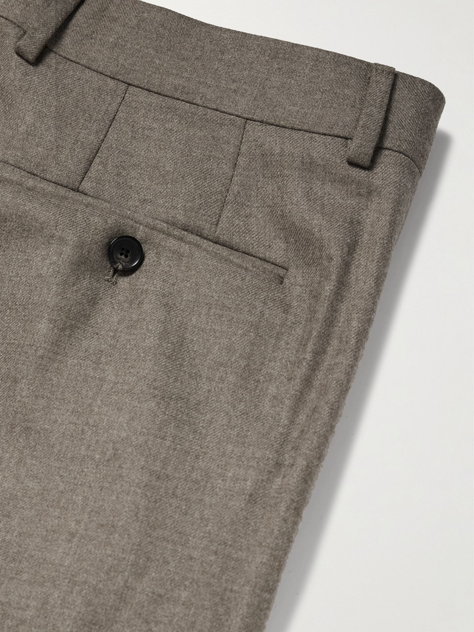 Jacey Straight-Leg Virgin Wool Trousers Brown - 4