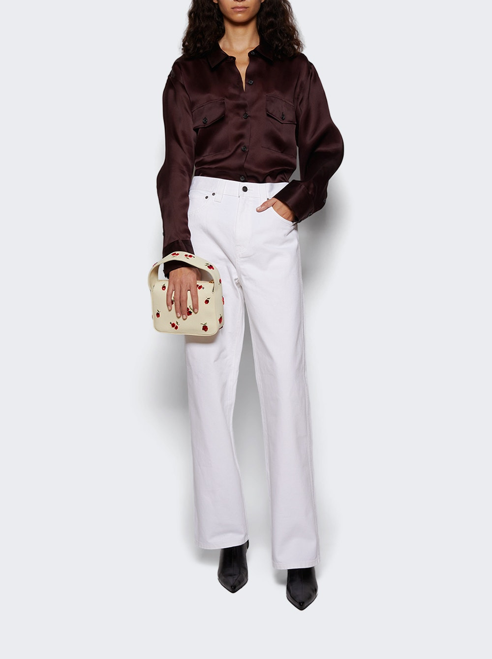 Elena Small Handbag Rasberry And Cream - 3