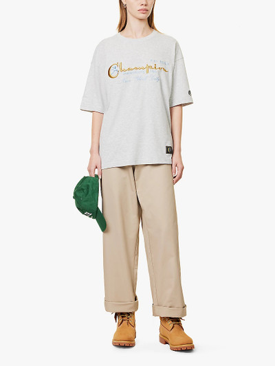 Champion Brand-embroidered relaxed-fit cotton-blend jersey T-shirt outlook