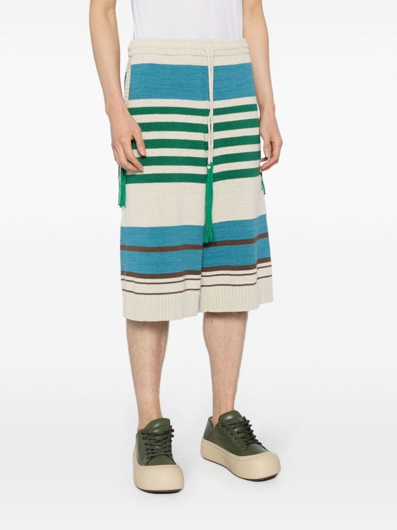 striped ribbed-knit shorts 3