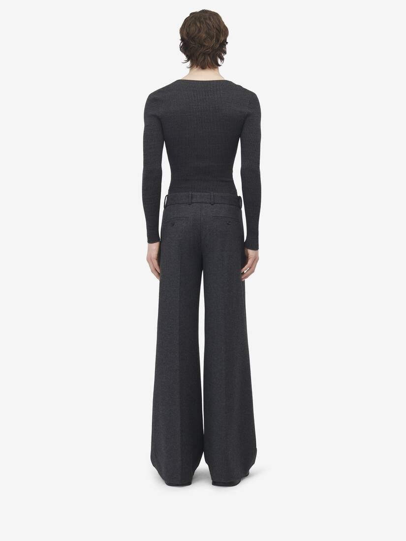 Low Rise Tailored Trousers - 4