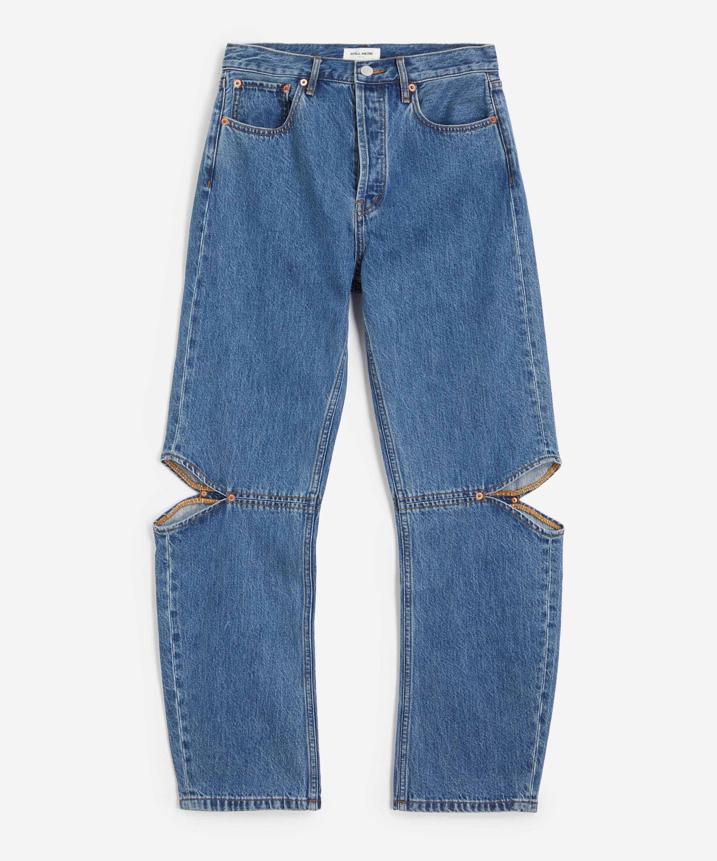 Cowgirl High-Rise Jeans in Classic Blue - 1