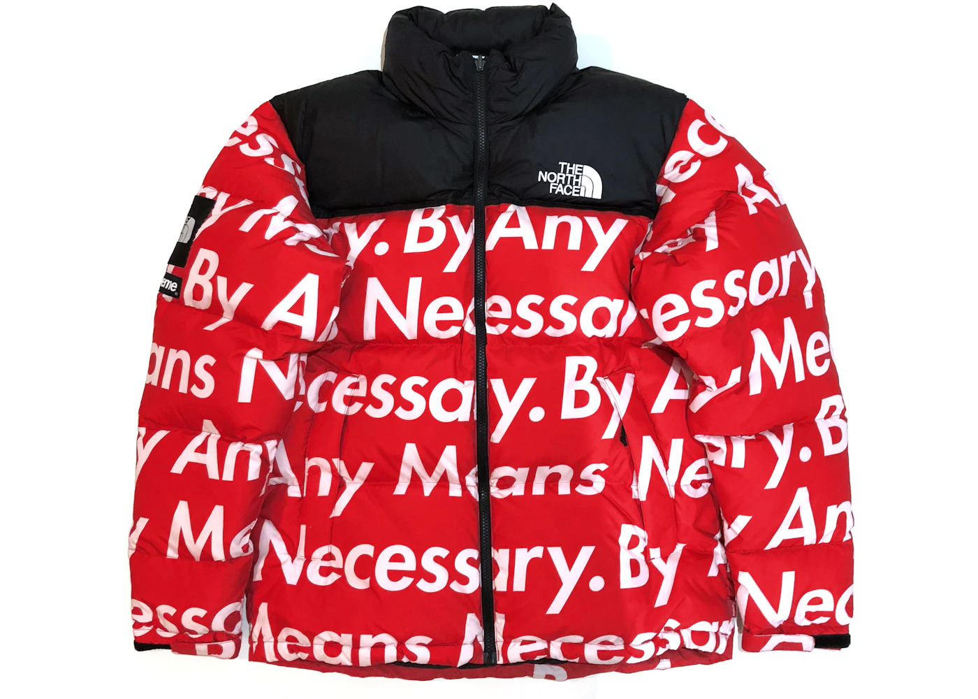 Supreme The North Face By Any Means Nuptse Jacket Red - 1