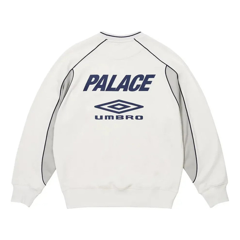 PALACE Palace x Umbro Warm Up Crewneck Sweatshirt 'Grey' P26UMCS131 outlook