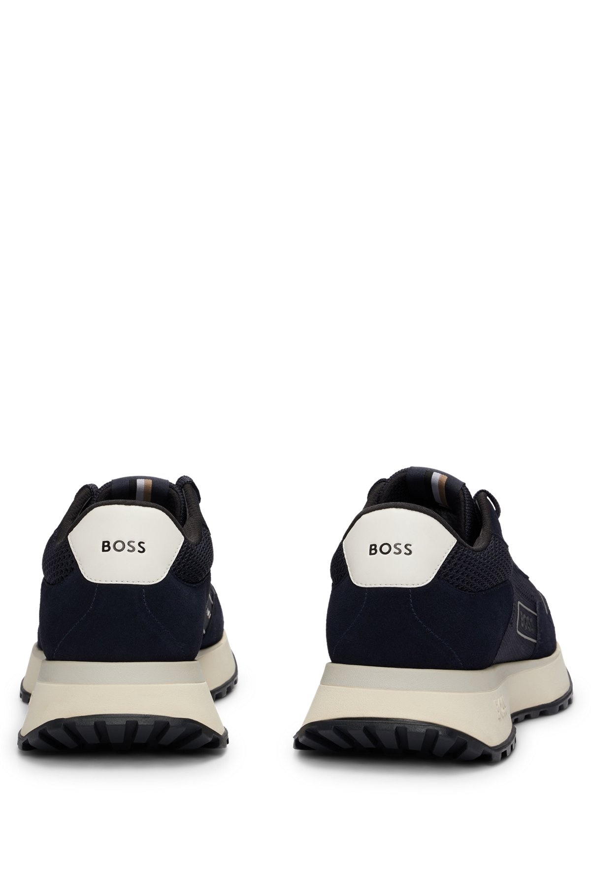 MIXED-MATERIAL TRAINERS WITH SUEDE AND FAUX LEATHER - 5