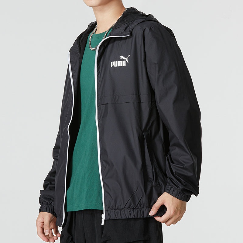 Puma Ess Solid Windbreaker Logo 'Black' 849462-01 - 5