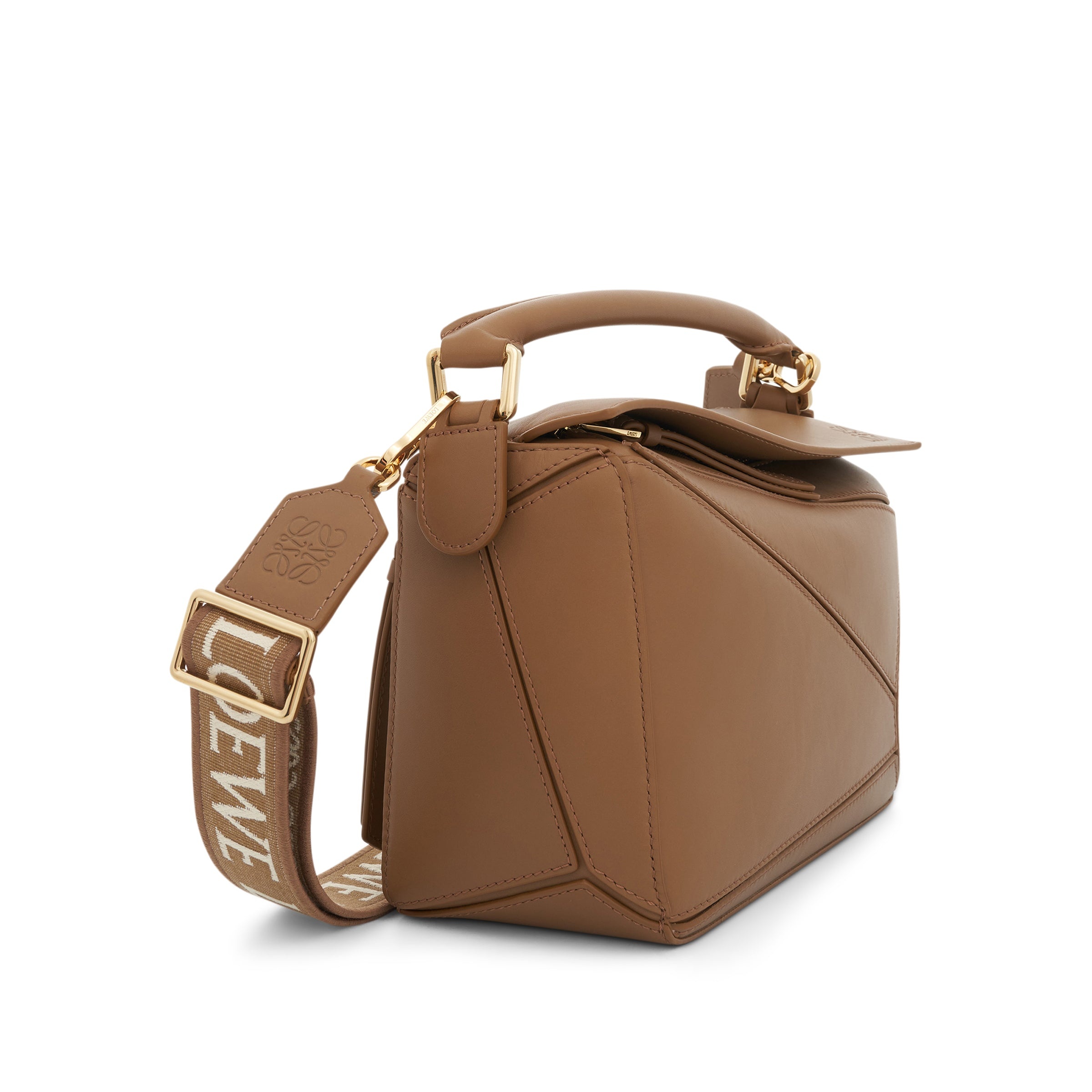 Small Puzzle Bag in Satin Calf in Oak - 2